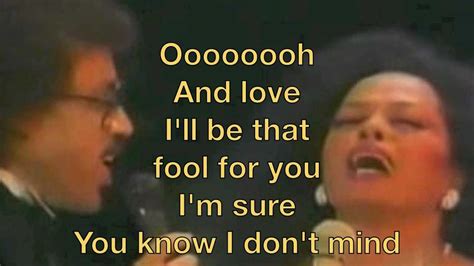 Diana Ross and Lionel Richie Endless Love Lyrics - YouTube