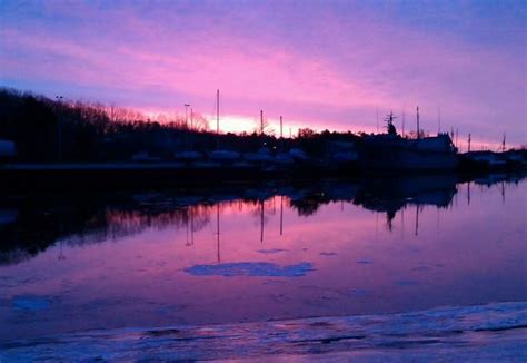 Sunrise on the LaHave from Shipyard's Landing in Bridgewater, Nova ...