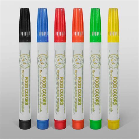 Classic Set Original - Edible Food Colouring Marker Pen Felt Tip Set of 4