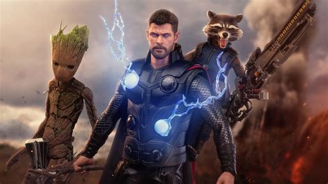 1920x1080 Resolution Thor, Groot And Rocket 1080P Laptop Full HD ...