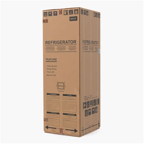 Refrigerator Cardboard Package Box New 3D Model $24 - .3ds .blend .c4d .fbx .max .ma .lxo .obj ...