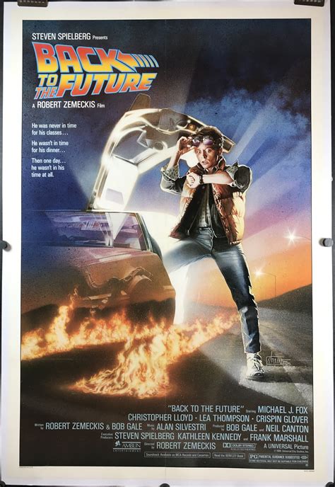 BACK TO THE FUTURE, Original Stephen Spielberg Folded Movie Poster ...