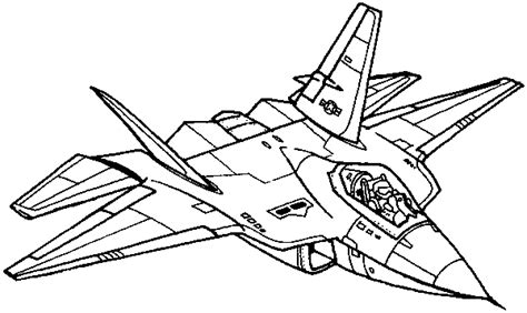Airplane Coloring Pages F 22 Raptor