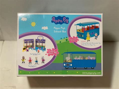 New Peppa Pig School Bus toy with Miss Rabbit and Peppa Pig | #1981539752