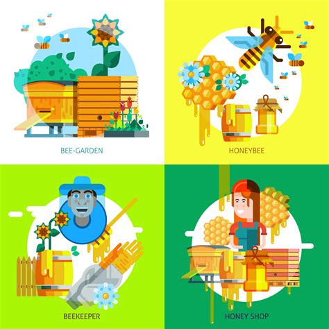 Colorful Beekeeping Concept 476682 Vector Art at Vecteezy