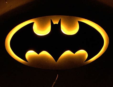 Classic Illuminated Batman Bat Signal Sign image 0 | Man cave wall art ...