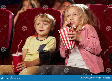 Children Watching Movie in Cinema Stock Photo - Image of kids, girl: 190999204