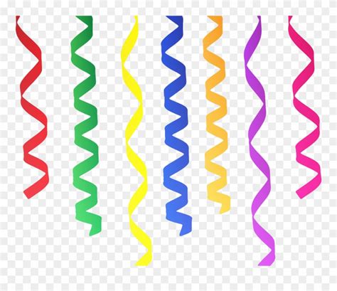 Download Birthday Party Decoration Vector Png Image - Streamers Ribbons Png Clipart (#3795361 ...