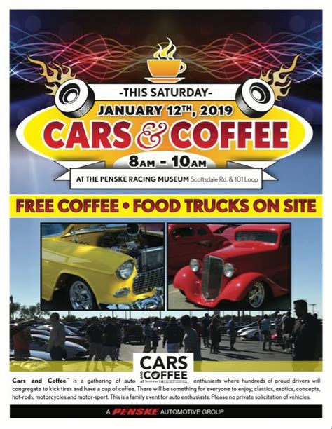 Cars and Coffee at Penske Racing Museum Saturday 12th, 2019 - Arizona ...