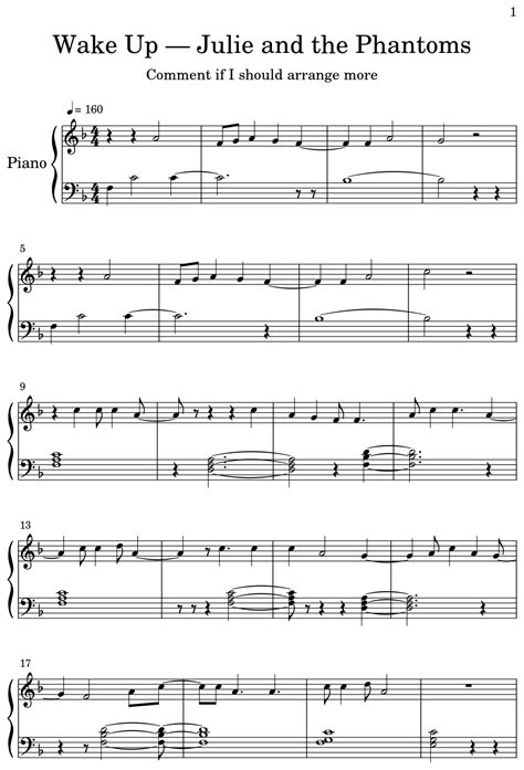 Wake Up — Julie and the Phantoms - Sheet music for Piano