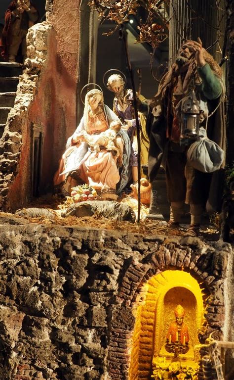 Nativity Scene in Rome, Italy Stock Image - Image of cathedral ...