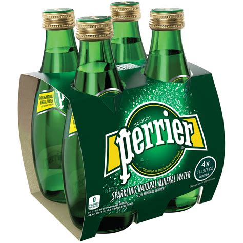 Perrier Sparkling Natural Mineral Water, 11.15 Fl. Oz., 4 Count ...