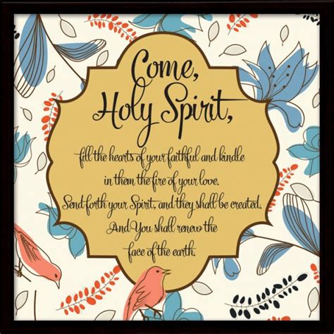 Come Holy Spirit Wall Plaque