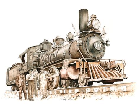 old steam trains pencil drawings | Railroad art, Old steam train, Train drawing