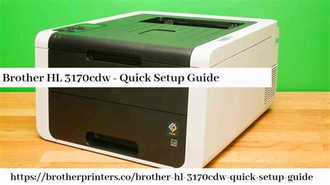 Brother HL 3170cdw - Quick Setup Guide | Brother printers, Printer, Setup