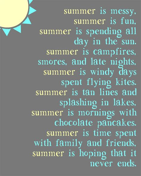 "Summer Is" Poem Printable | Summer poems, Summertime quotes, Summer quotes summertime