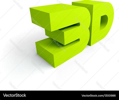 3d word Royalty Free Vector Image - VectorStock