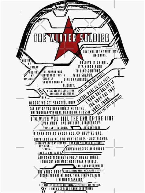 "The Winter Soldier Quotes" Sticker for Sale by TheConcertKid | Redbubble