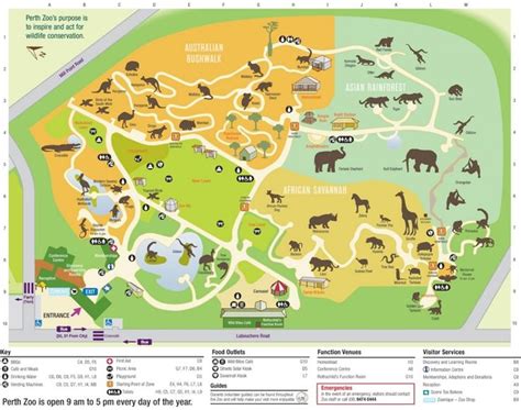 Perth Zoo map in 2021 | Zoo map, Bristol zoo, Zoo