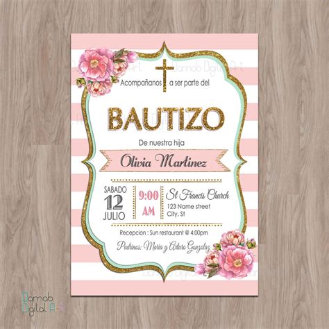 Mi Bautizo Invitation Template