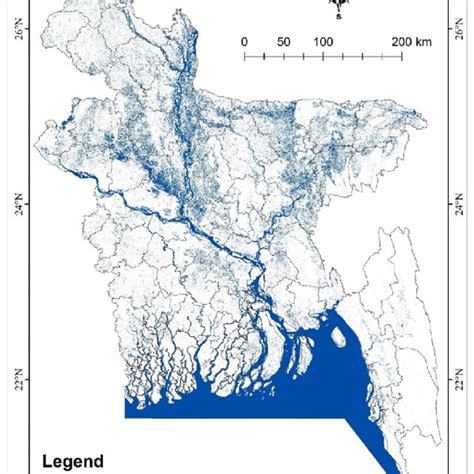 Flood inundation map of Bangladesh occurred in July 2020 | Download Scientific Diagram