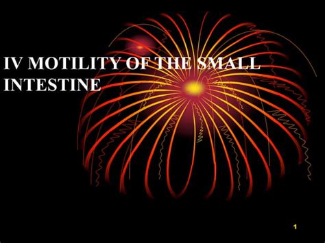 Motility in small intestine | PPT | Free Download