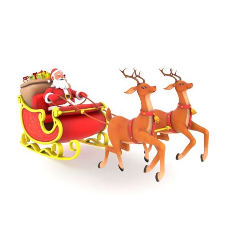 Collectie Kerstman en slee 3D-modellen 3D-model $139 - .3ds .c4d .fbx .ma .obj .max - Free3D