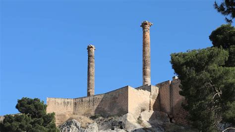 Columns on the top of Urfa Castle, Şanlıurfa, Turkey - Biblical Studies