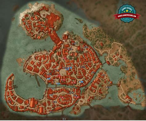 The Witcher 3 Wild Hunt: Map of quests - Free City of Novigrad ...