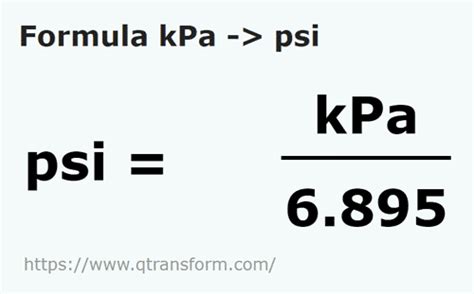 Kilopascals a Psi - kPa a psi convertir kPa a psi