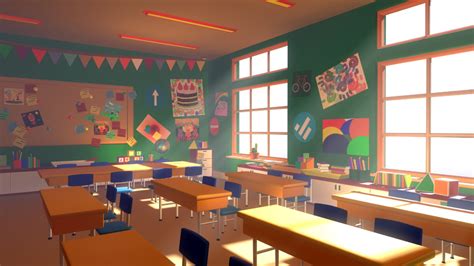 InCom Studio 3D - Asset - Cartoons - Background - Classroom - 02 3D ...