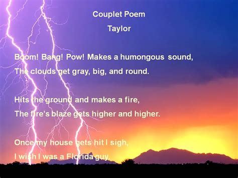 Examples of couplet Poems