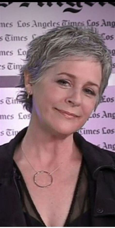 Melissa McBride 😘 | Short grey hair, Short white hair, Short hair haircuts