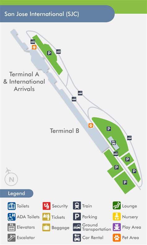 Sjc Airport Terminal Map