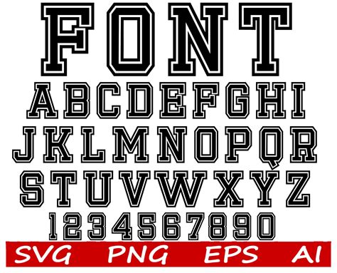 Varsity Font SVG College Font Svg Varsity Alphabet Svg Svg Cut Files For Cricut Varsity Letters ...