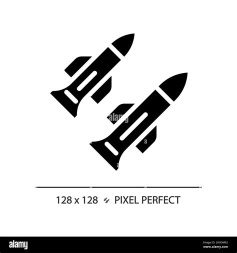 2D pixel perfect simple glyph style missile icon Stock Vector Image & Art - Alamy