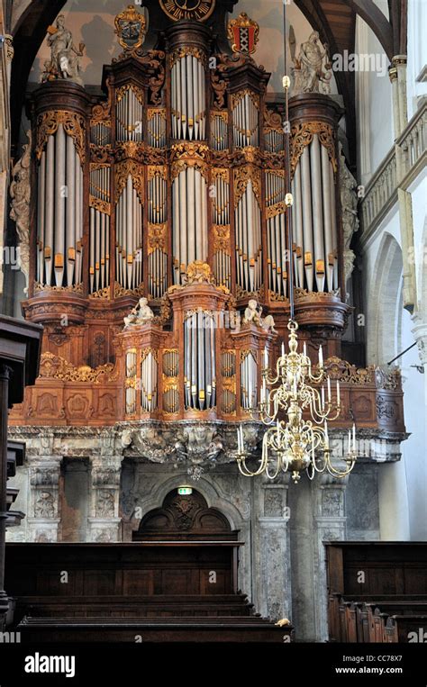 Amsterdam - organ in Oude Kerk Stock Photo - Alamy