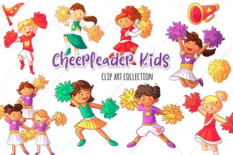 Children Cheerleader Clipart