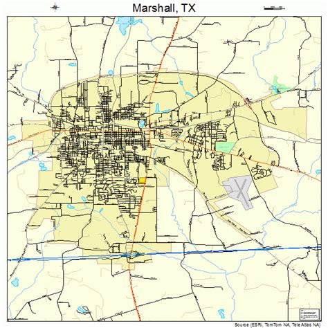 Marshall Texas Street Map 4846776