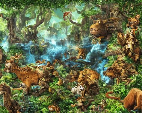 the beastlands, megafauna, jungle landscape, avatar ( | Stable ...