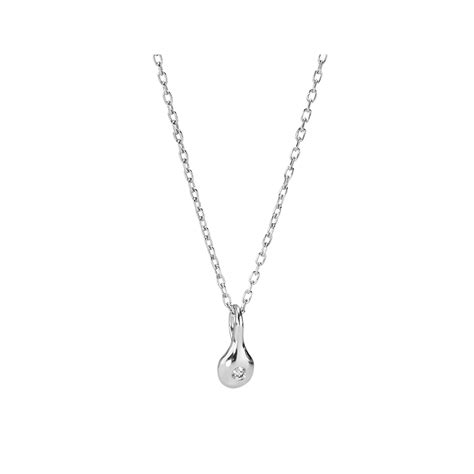 PANDORA | Pendant, white gold, diamond 0,03 ct w/vs | Pandora necklace ...