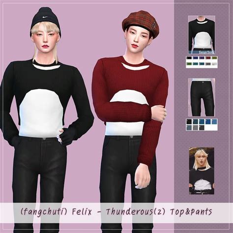 FELIX (Stray kids - Thunderous) Outfits #2 | Stray kids outfits, Sims 4 ...