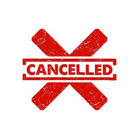 Premium Vector | Red cancelled stamp cancelled square grunge sign with cross x symbol vector ...