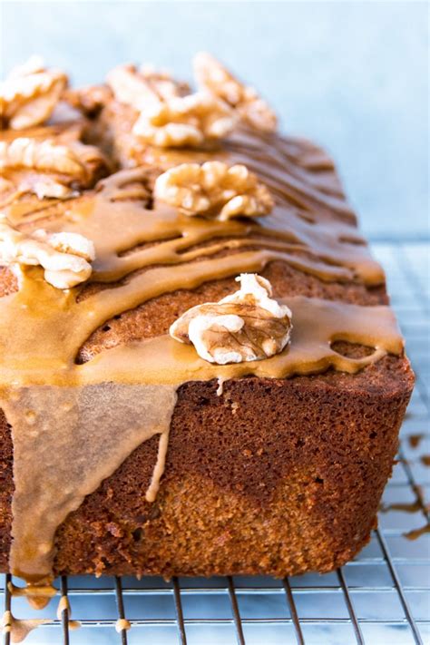 Extra Moist Coffee Walnut Cake with Coffee Glaze