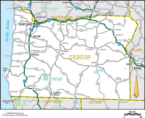 Oregon Road Map, 58% OFF | ricardoalpoim.com.br
