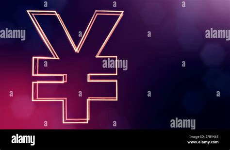 Animation icon or emblem of Japanese yen Logo. Background made of glow ...