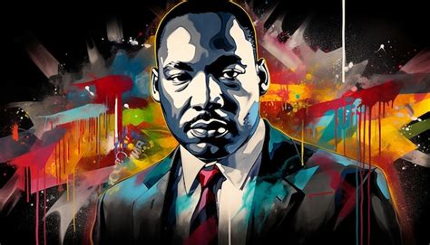 Premium AI Image | Martin Luther king graffiti style art street wear