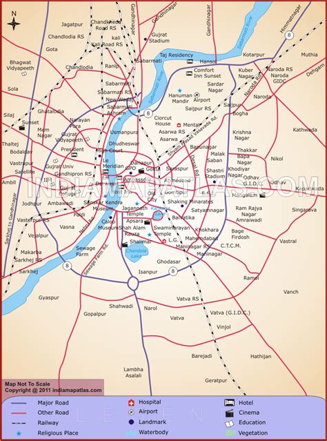 Map of Ahmedabad - TravelsMaps.Com