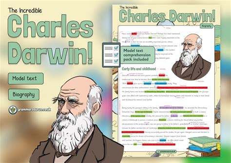 Year 6 Greater Depth Model Text - Biography - Charles Darwin - Grammarsaurus