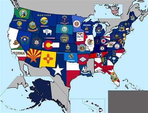 State Flag Map of the United States as of June 30th, 2020 : r/Maps